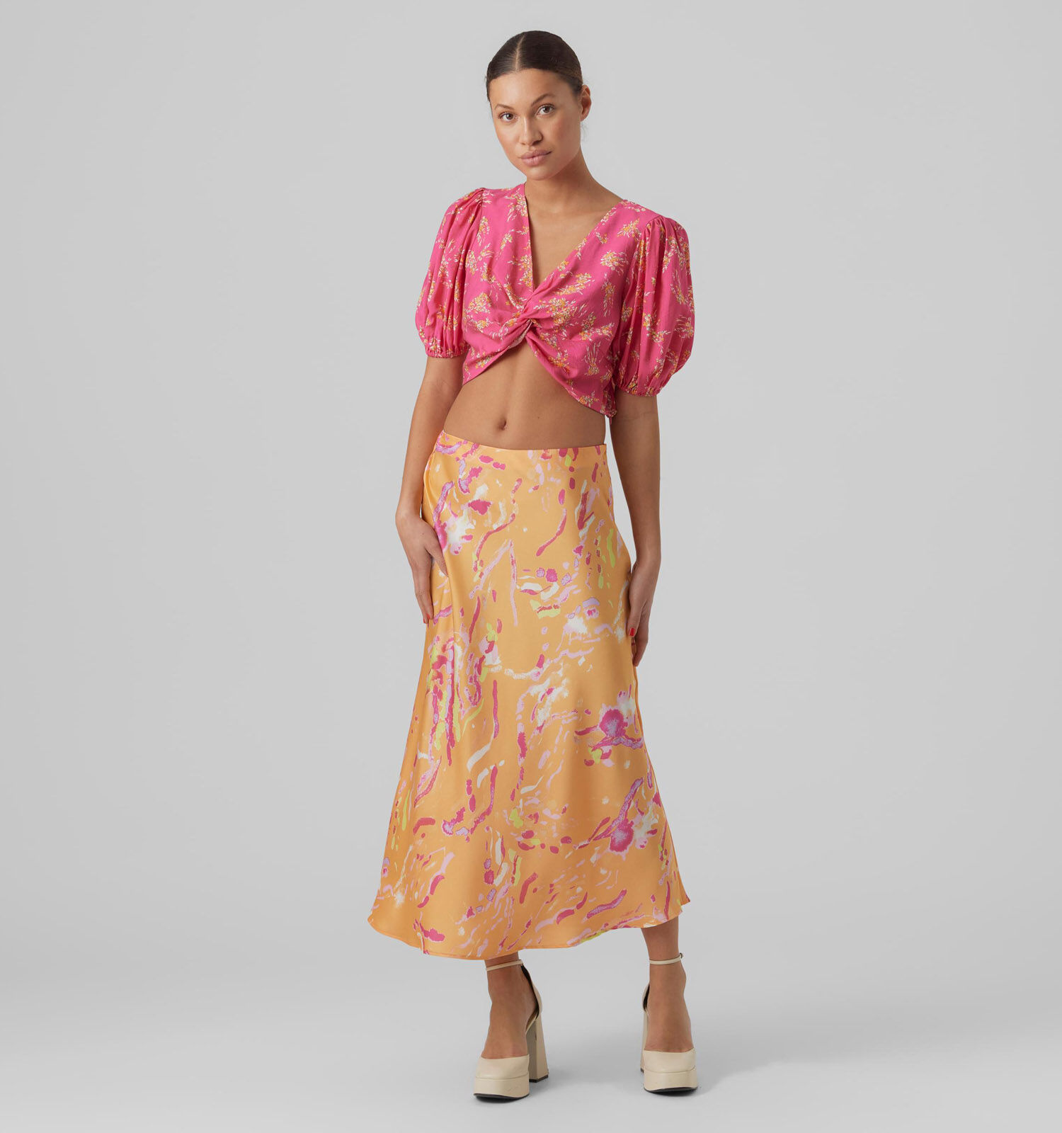 Vero Moda Heart Oranje Maxi Rok Dames Rokken Online op TORFS.BE