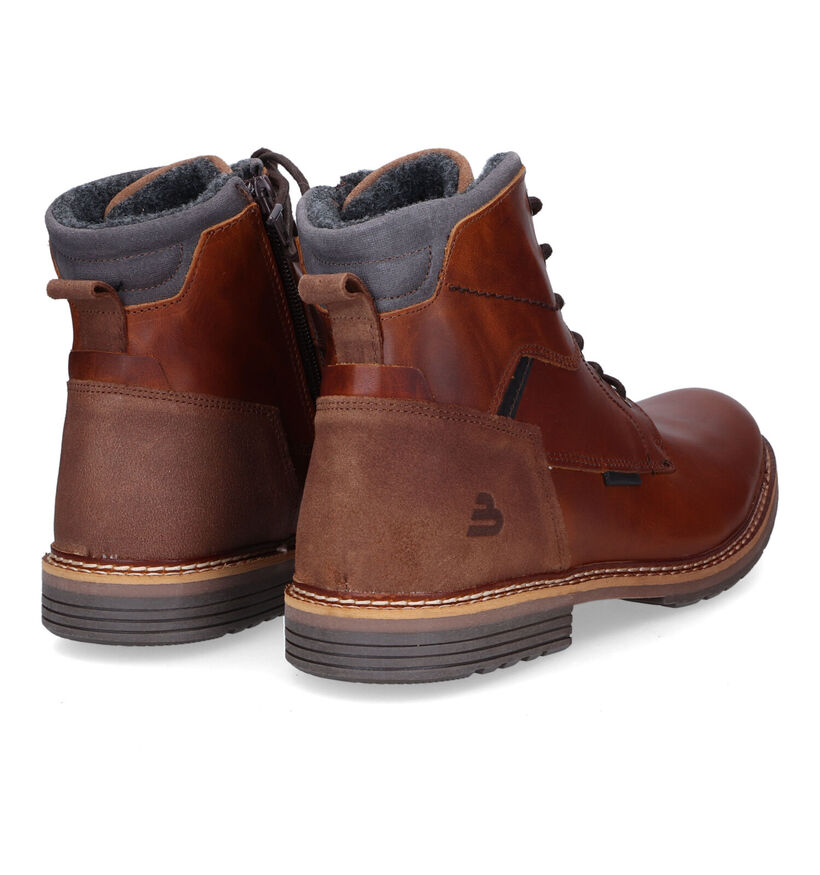 Bullboxer Boots à lacets en Cognac pour hommes (327427) - pour semelles orthopédiques