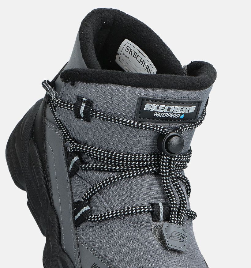Skechers Turbo Tread Storm Glider Bottines Fourrées en Gris pour garçons (366427)