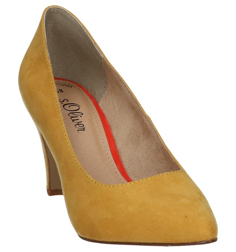 s.Oliver Escarpins classiques en Jaune ocre en textile (242489)