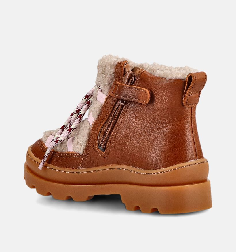 Camper Teddy Bottes hautes en Cognac pour filles (376125)