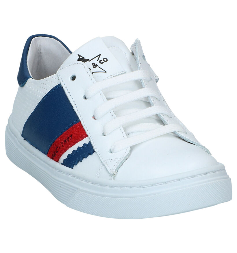 Bana & Co Chaussures à fermeture éclair/lacets en Blanc pour garçons (286687) - pour semelles orthopédiques