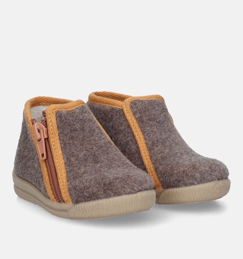 Bellamy Alpha Beige Pantoffels voor jongens, meisjes (332453)