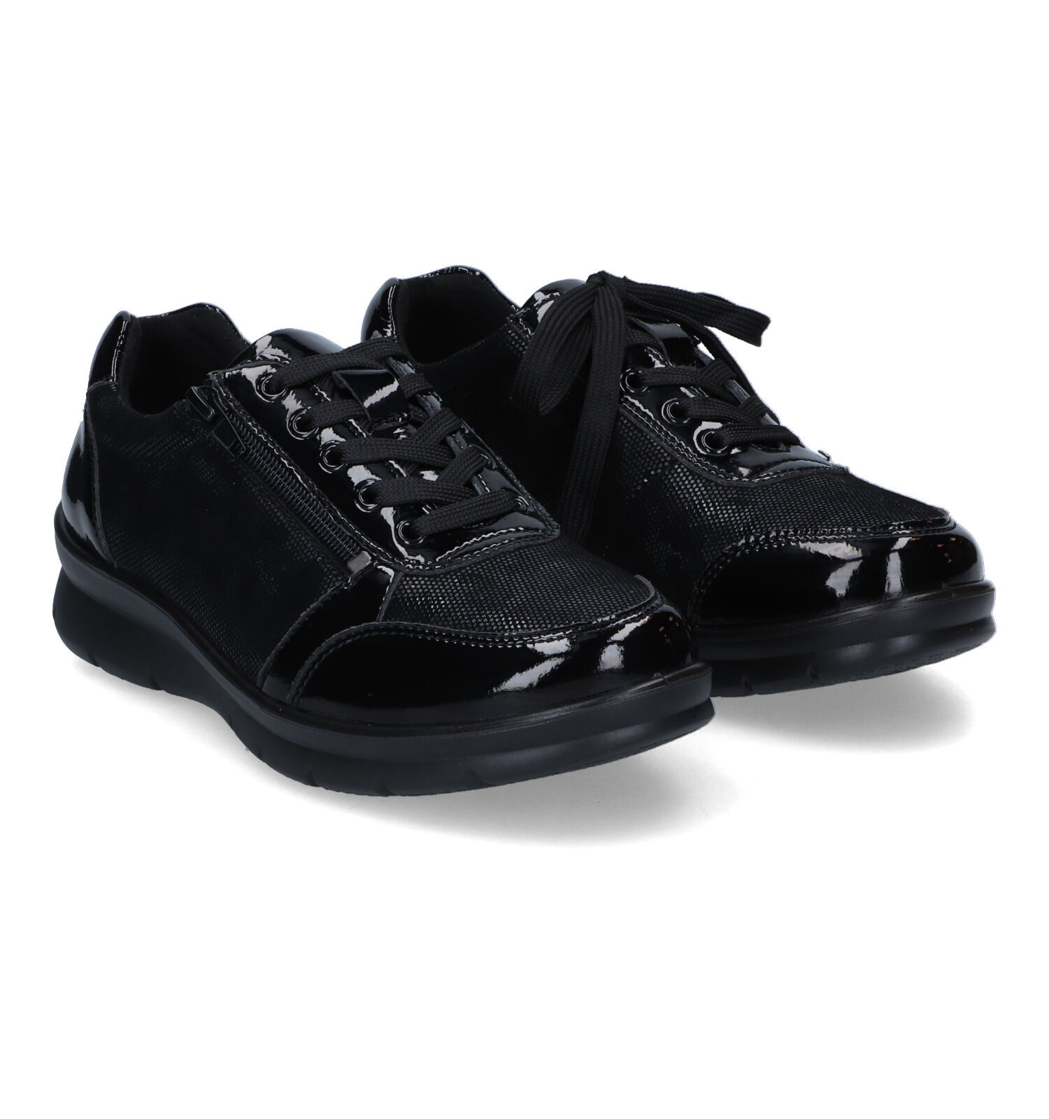 G Comfort Zwarte Veterschoenen Dames Lage schoenen Online op TORFS.BE