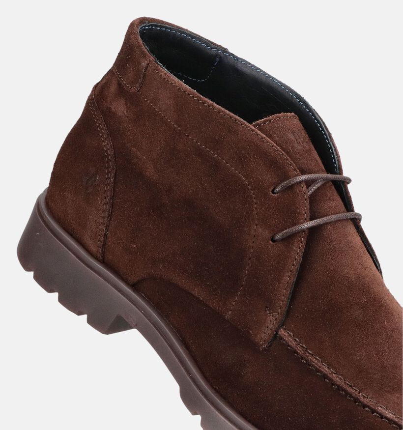 Berkelmans Baro Donkerbruine Geklede Veterschoenen voor heren (379057) - geschikt voor steunzolen