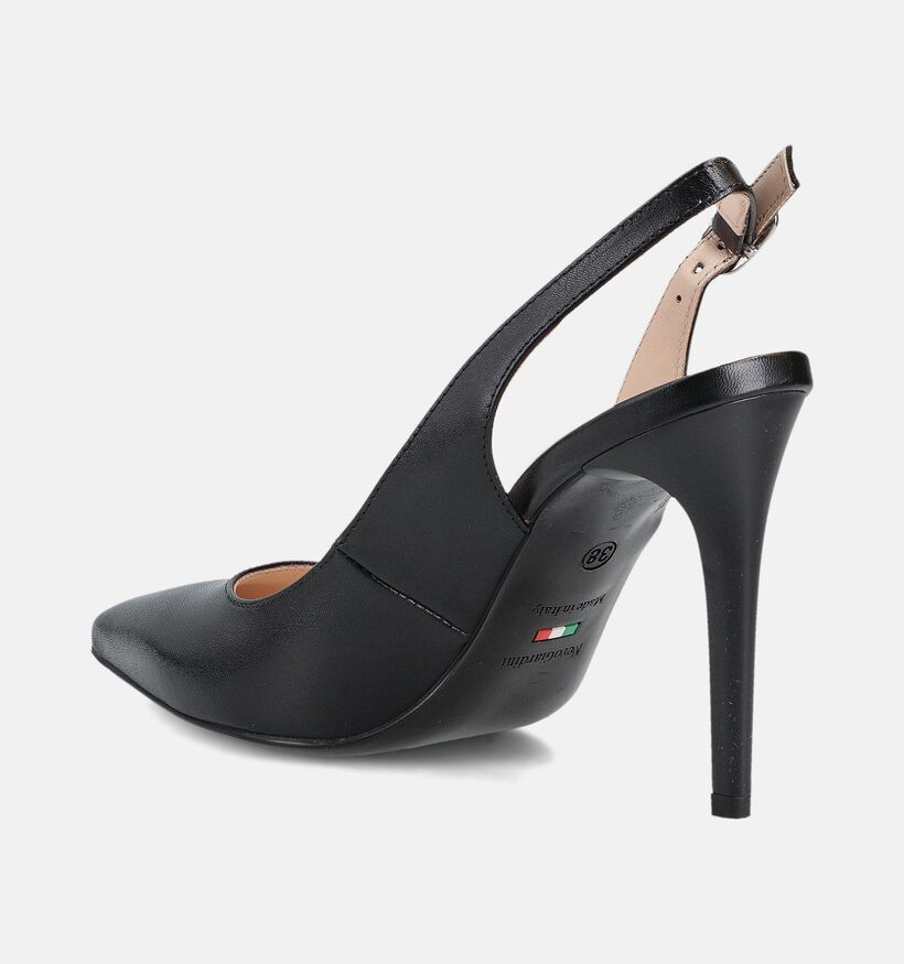 NeroGiardini Zwarte Slingback Pumps voor dames (369093) - geschikt voor steunzolen