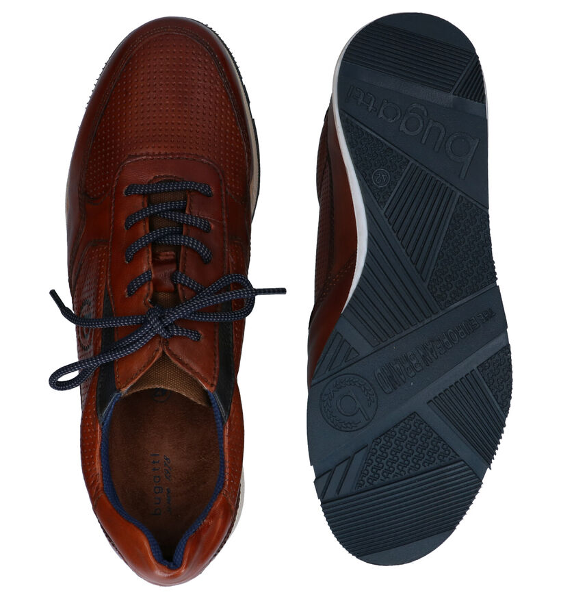 Bugatti Cognac Veterschoenen in leer (293625)