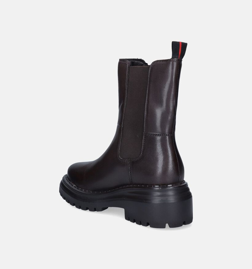 Le Megatto Bottines Chelsea en Brun foncé pour femmes (343657)