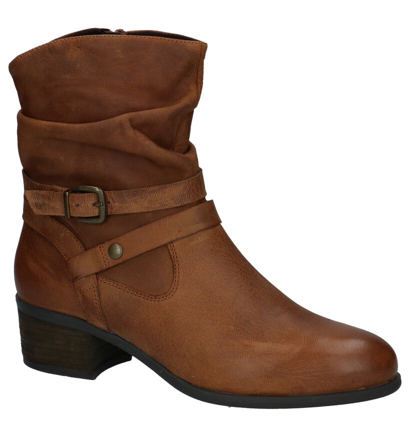 Korte Laarzen Cognac SPM in leer (226835)