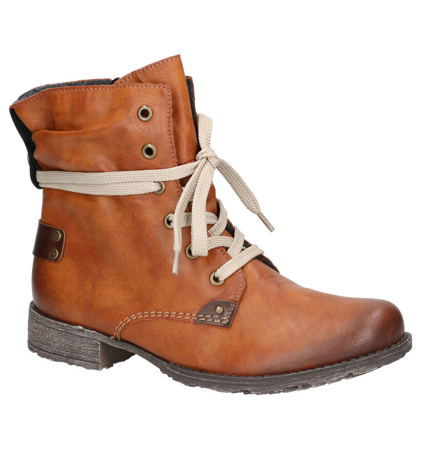 Rieker Cognac Boots in kunstleer (262139)