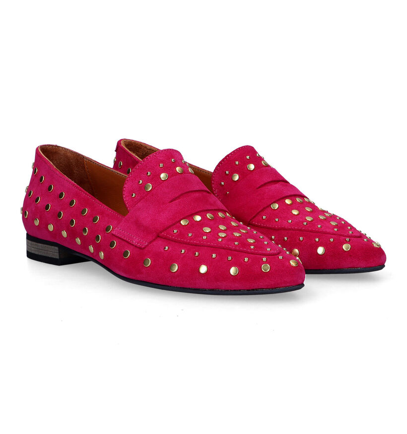 Babouche Loafers en Rose fuchsia pour femmes (325559)