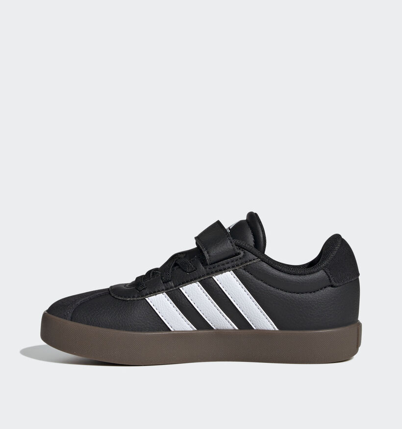 adidas VL Court 3.0 Baskets basses en Noir pour filles, gar&ccedil;ons (365314) - pour semelles orthop&eacute;diques