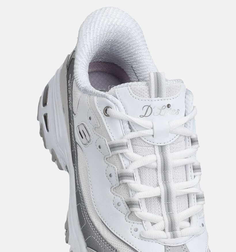 Skechers D'Lites Witte Slip-on Sneakers voor dames (367455) - geschikt voor steunzolen