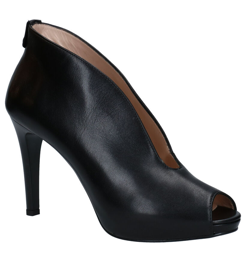 NeroGiardini Zwarte Peeptoe Pumps in leer (292535)