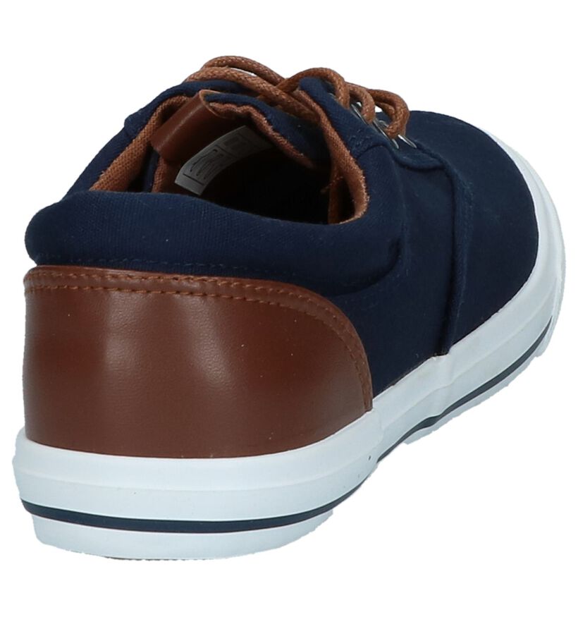 Kaki Platte Veterschoenen Milo & Mila in stof (217983)