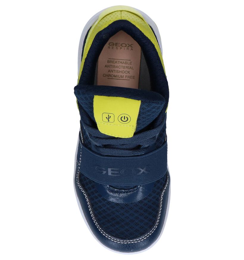 Donkerblauwe Sneakers met Lichtjes Geox XLED in stof (237924)