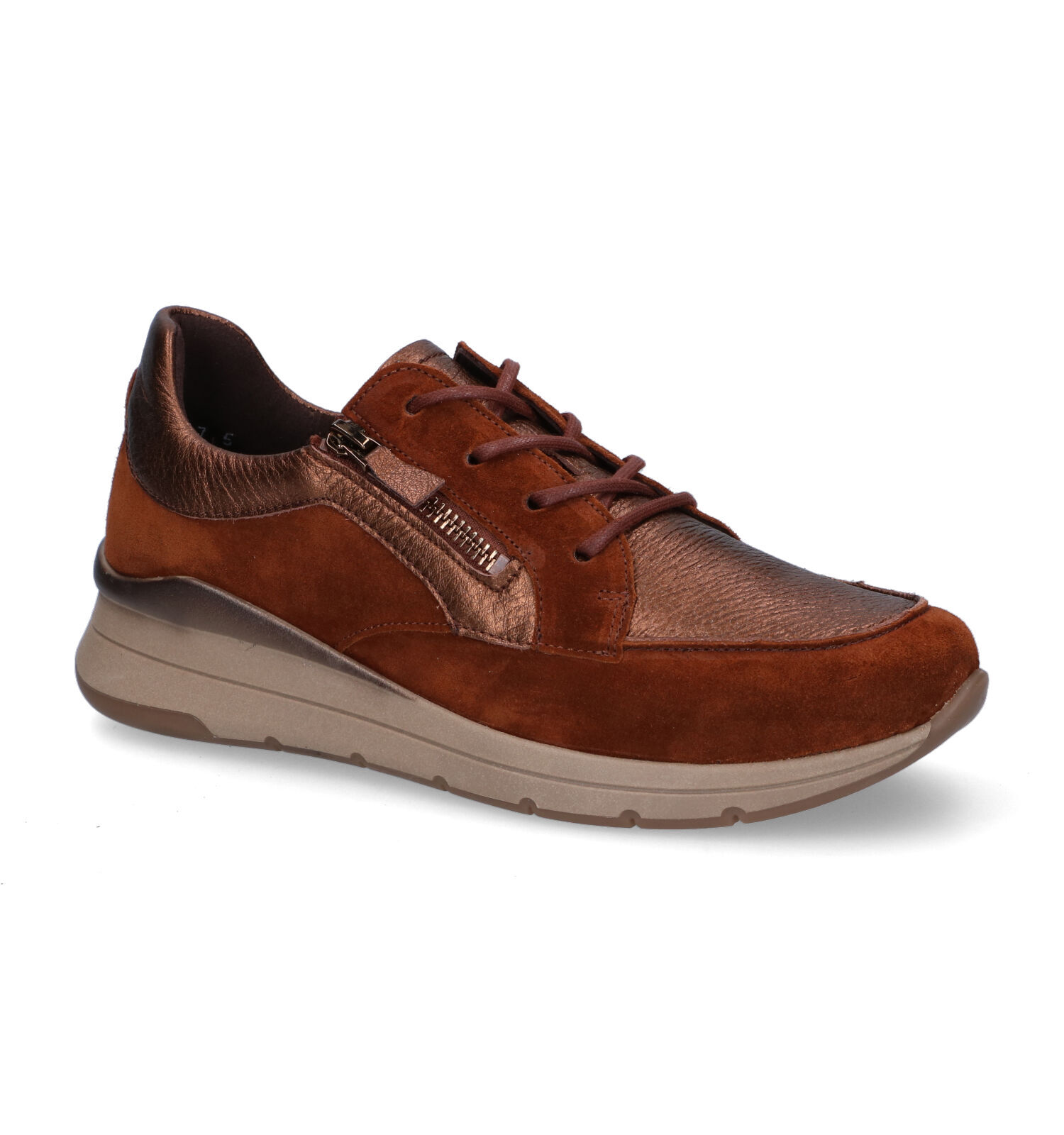 Ara High Soft Cognac Veterschoenen Dames Sneakers Online op