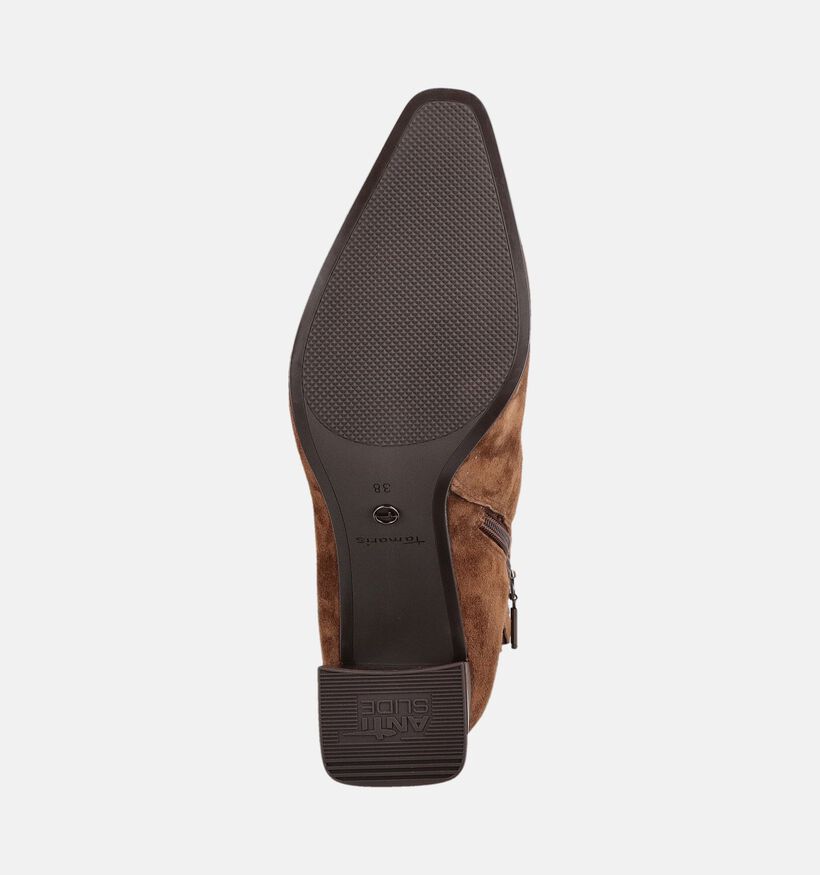 Tamaris ANTISlide Bottines &agrave; talons en Cognac pour femmes (378941)