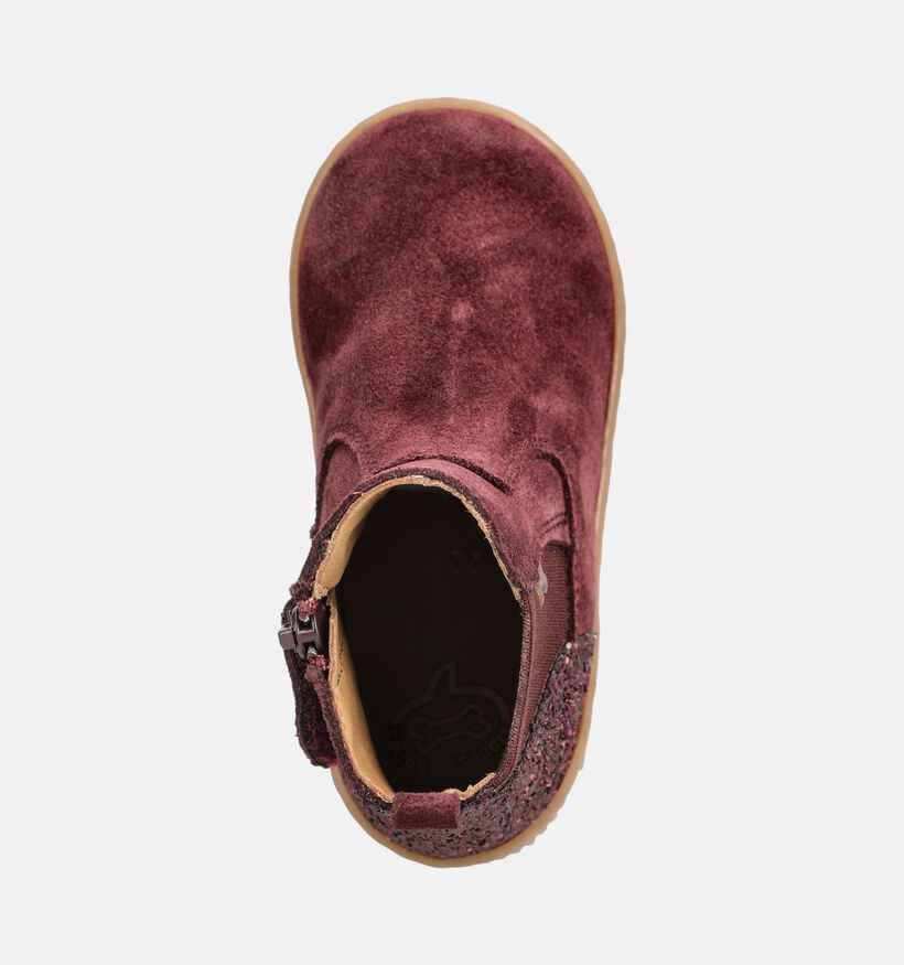 STONES and BONES Neki Bottines Chelsea en Bordeaux pour filles (381413) - pour semelles orthop&eacute;diques