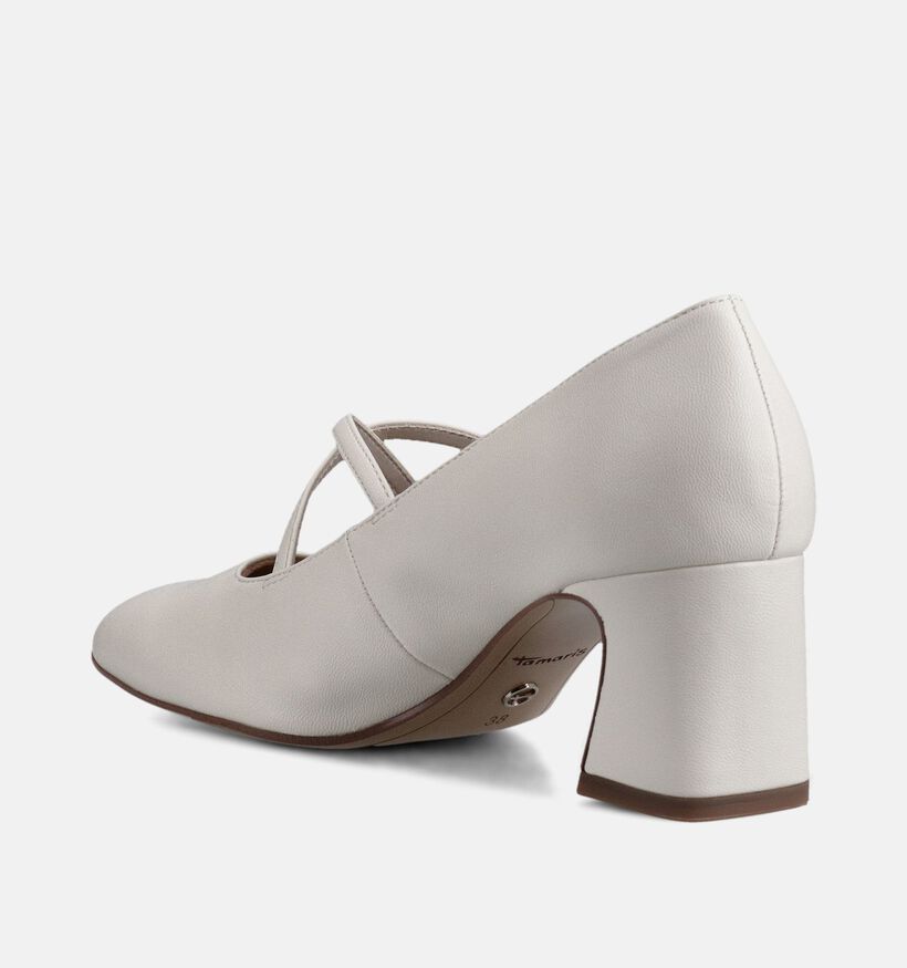 Tamaris Escarpins &agrave; bride en &Eacute;cru pour femmes (367619)