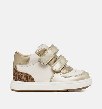Geox Respira Mid Sneakers Wit/Roze