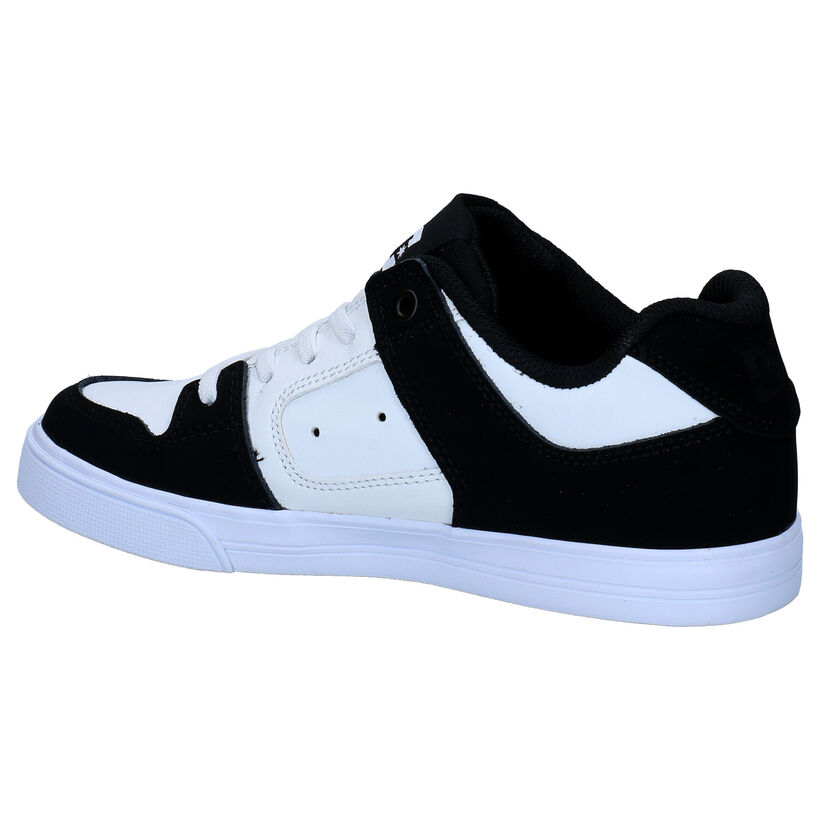 DC Pure Elastic Zwarte Sneakers in kunstleer (303063)