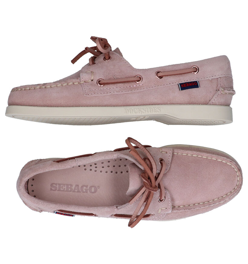 Sebago Dockside Roze Bootschoenen in daim (287488)