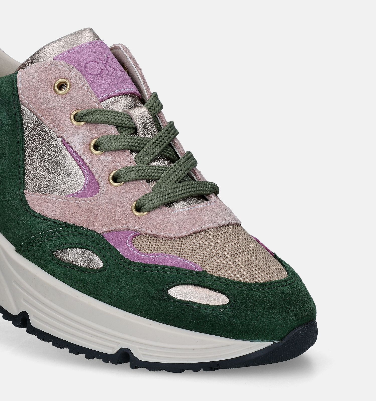 Legergroene sneakers shop