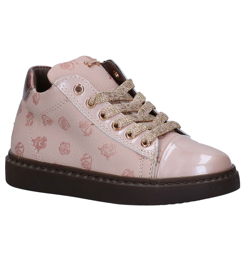 STONES and BONES Unica Roze Hoge Schoenen in leer (279306)