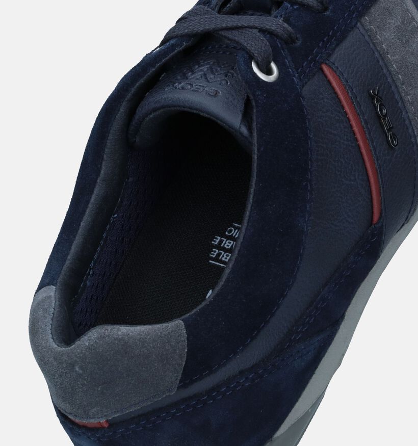 Geox Wells Chaussures à lacets en Bleu pour hommes (317551) - pour semelles orthopédiques