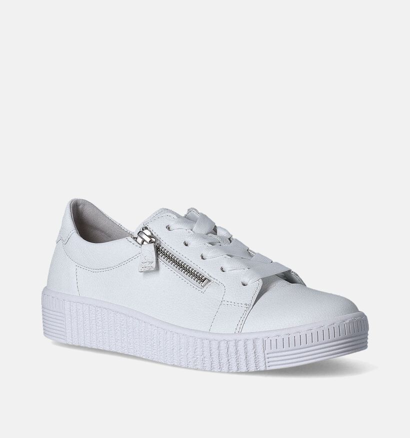 Gabor Witte Veterschoenen voor dames (352042) - geschikt voor steunzolen
