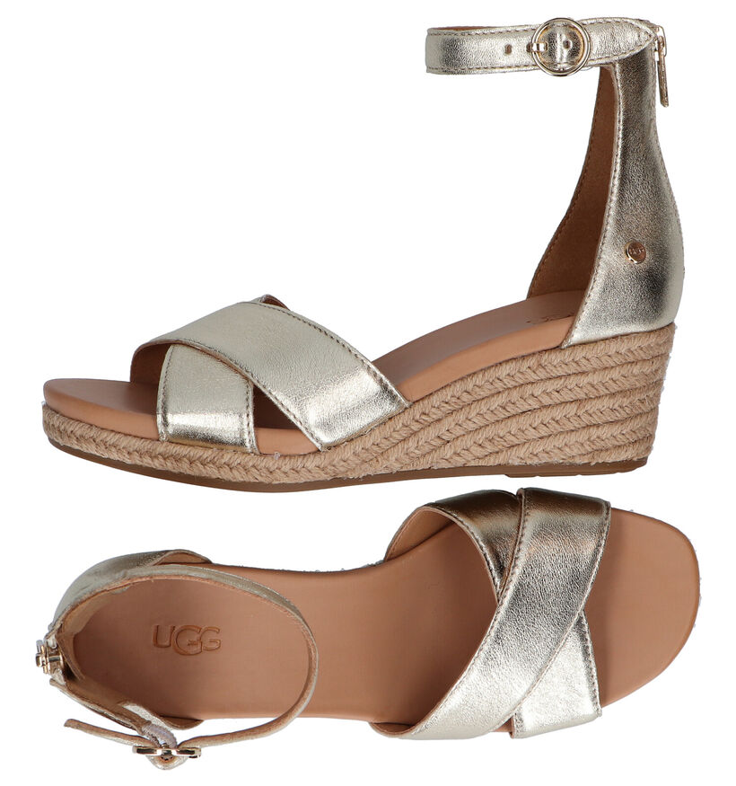 Ugg Eugenia Gouden Sandalen in leer (285508)