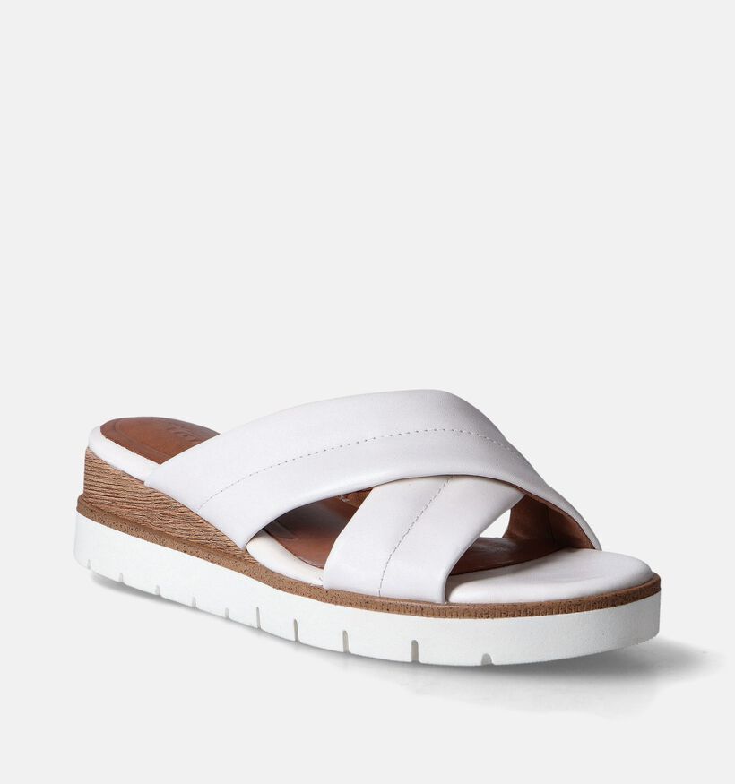 Tamaris Witte Slippers met sleehak voor dames (354343)