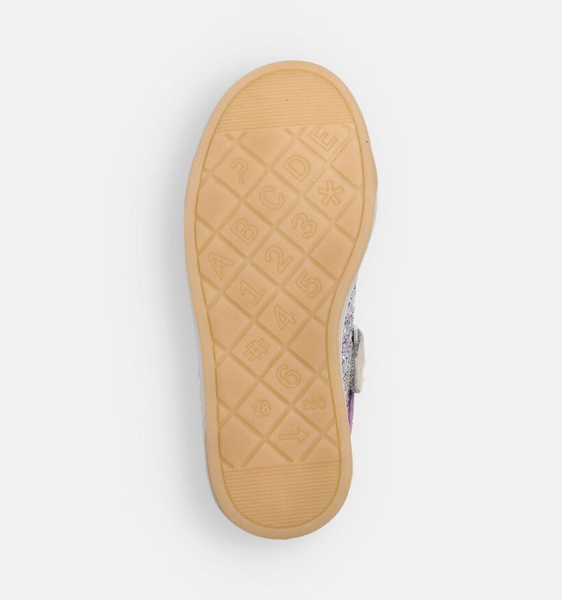 STONES and BONES Dorey Ecru/Paarse Sneakers voor meisjes (369609) - geschikt voor steunzolen