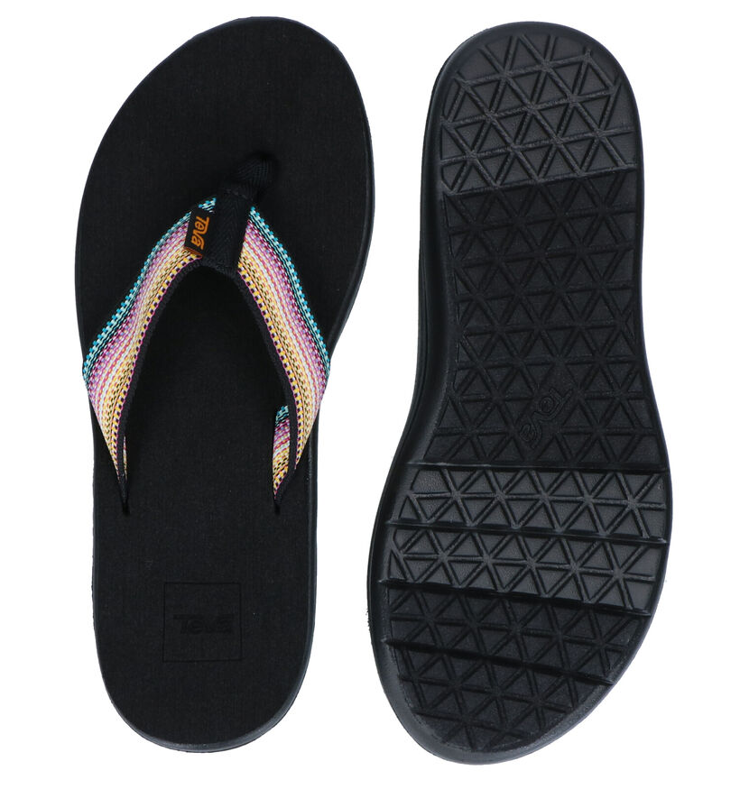 Teva Voya Flip Zwarte Teenslippers in stof (289247)