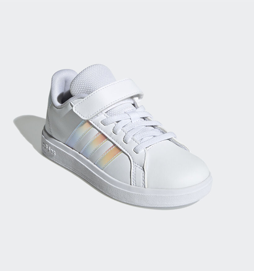 adidas Grand Court 2.0 Witte Sneakers adidas Grand Court 2.0 Witte Sneakers voor meisjes (359666) - geschikt voor steunzolen