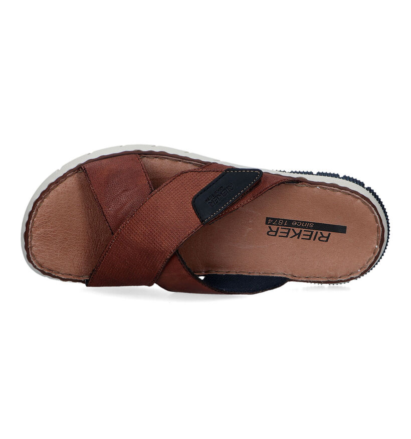 Rieker Nu-pieds casual en Cognac pour hommes (323634)