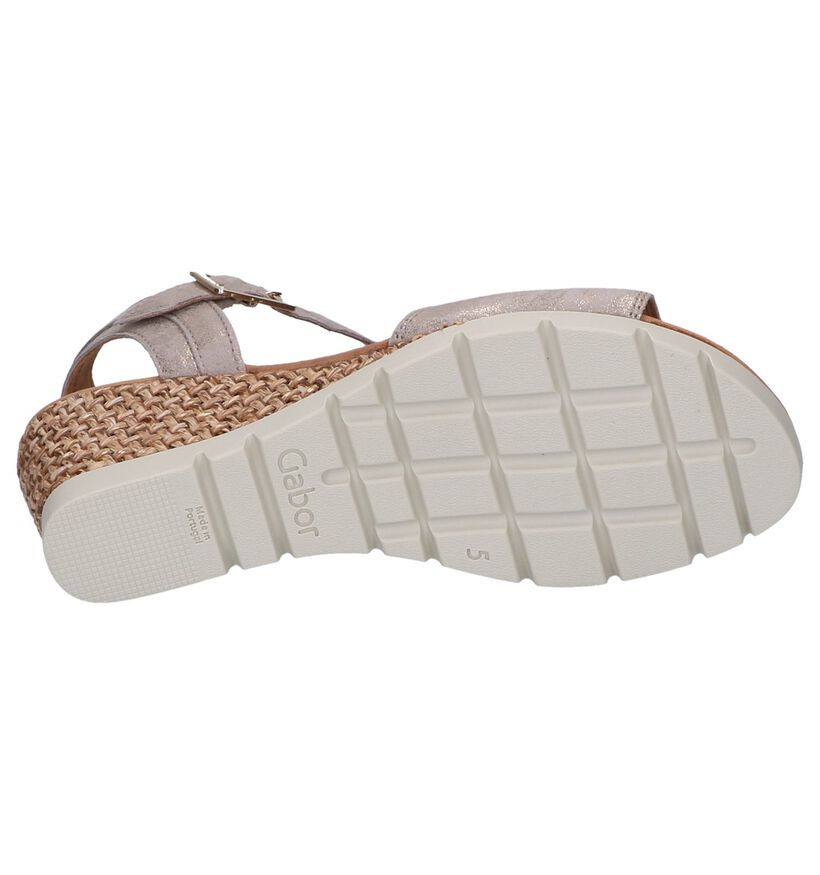 Taupe Sandalen Gabor Comfort in daim (245556)