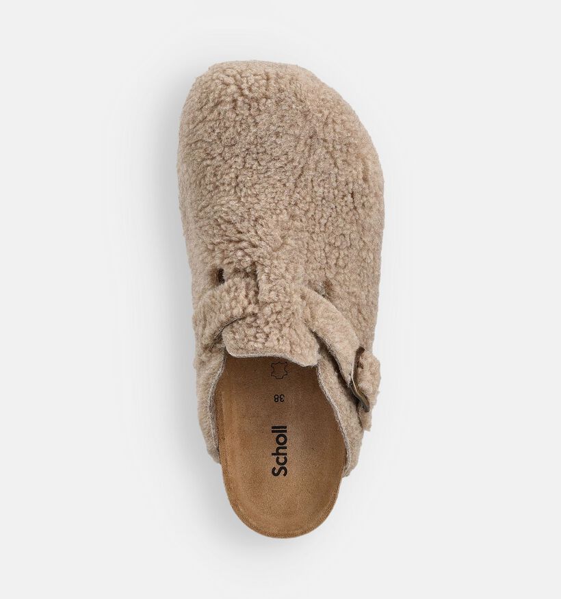 Scholl Fae New Beige Teddy Slippers voor dames (364560)