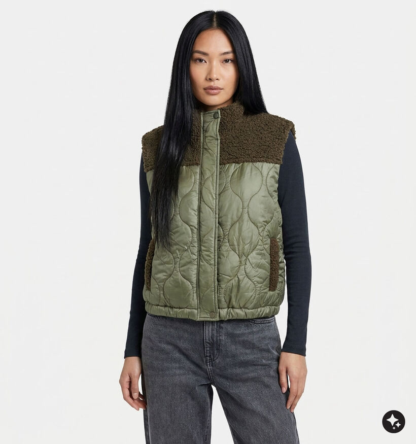 Laurent David Kakigroene Bodywarmer voor dames (382015)