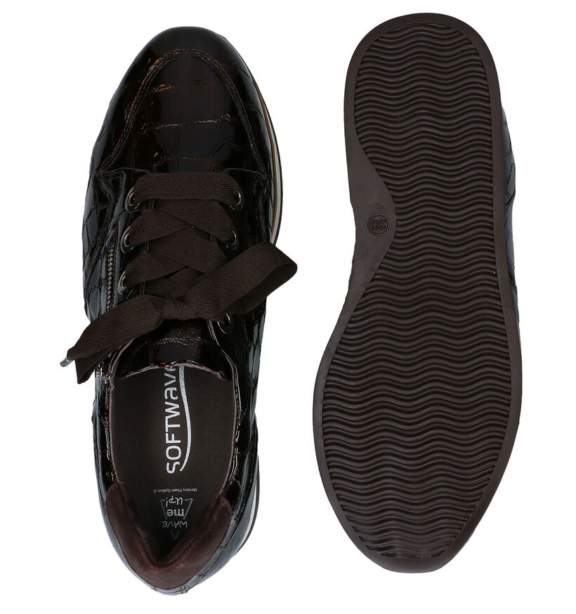 Softwaves Bruine Sneakers in leer (281979)