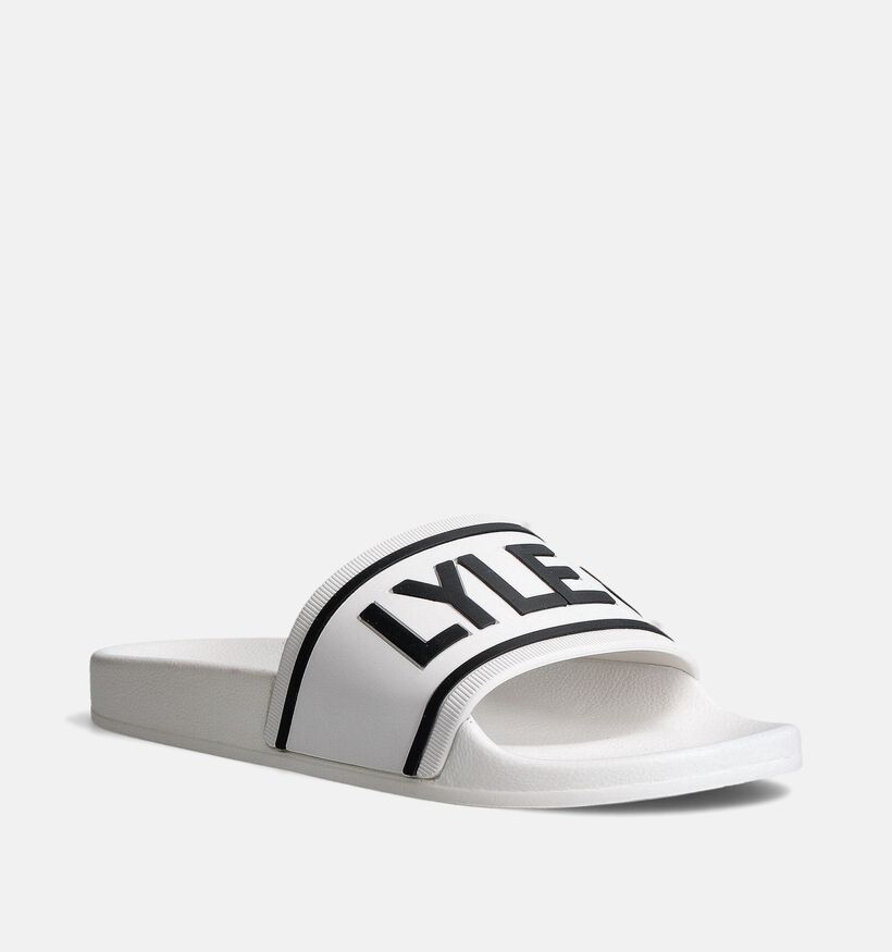 Lyle & Scott Slider Claquettes en Blanc pour hommes (354482)