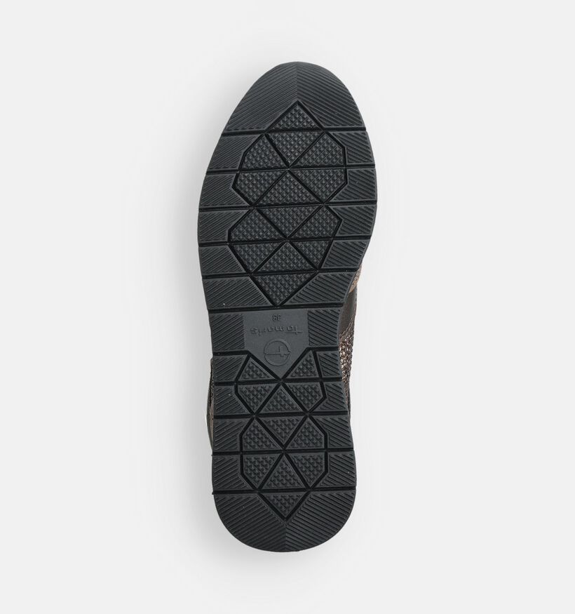 Tamaris Donkerbruine Sneakers met Veter en Rits voor dames (360625) - geschikt voor steunzolen
