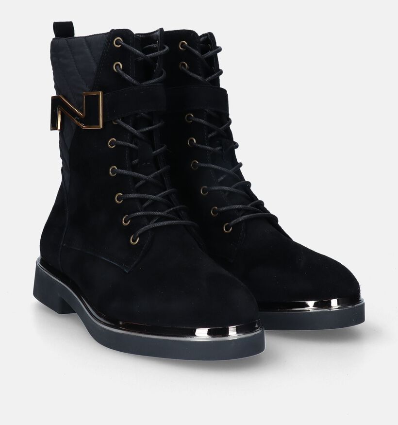 Nathan-Baume Boots à lacets en Noir pour femmes (332399)