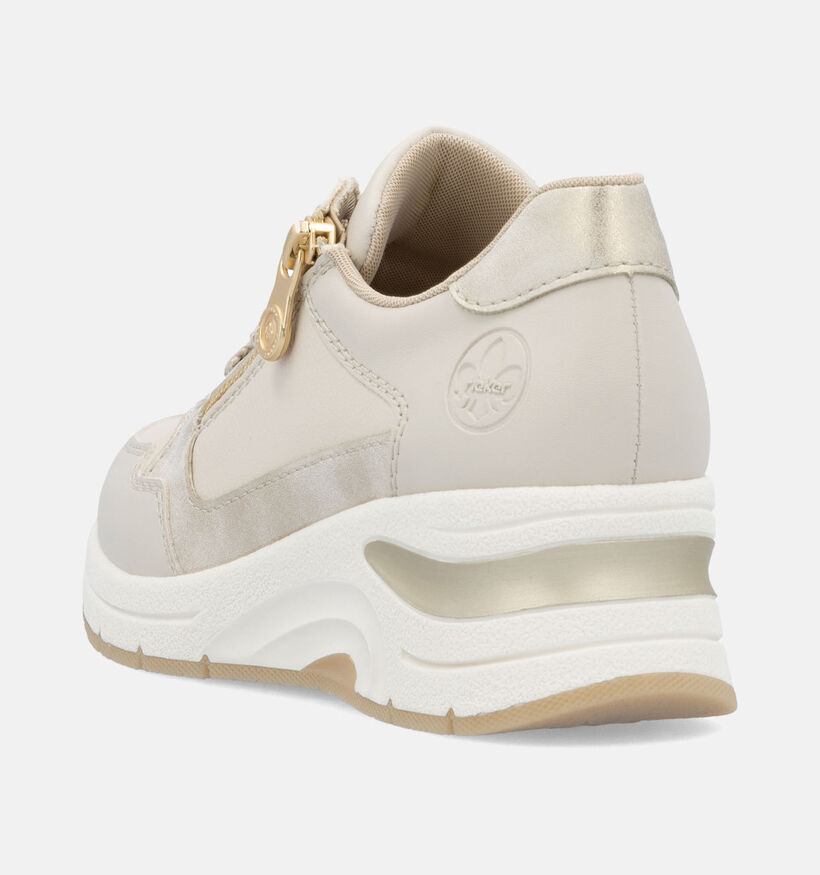 Rieker Gouden Sneakers voor dames (351236) - geschikt voor steunzolen
