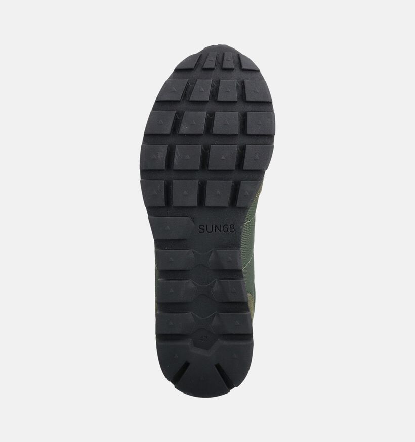 Sun68 Tom Solid Chaussures plates en Vert kaki pour hommes (379395) - pour semelles orthop&eacute;diques