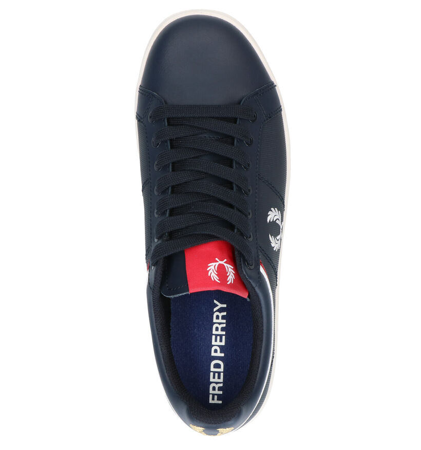 Fred Perry Baskets en Bleu en cuir (275062)