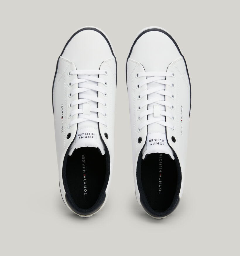 Tommy HilfigerVulc Low Chambray Witte Veterschoenen voor heren (352825)