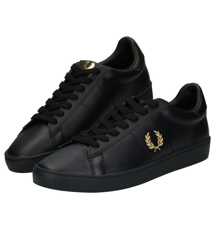 Fred Perry Zwarte Veterschoenen in leer (279085)