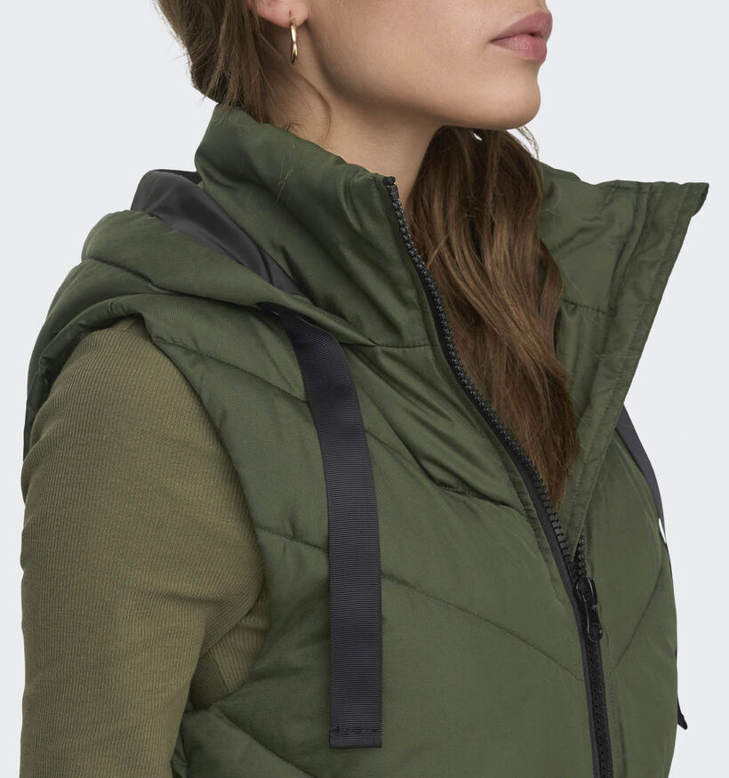 JDY Skylar Hood Kaki Lange Bodywarmer voor dames (359921)